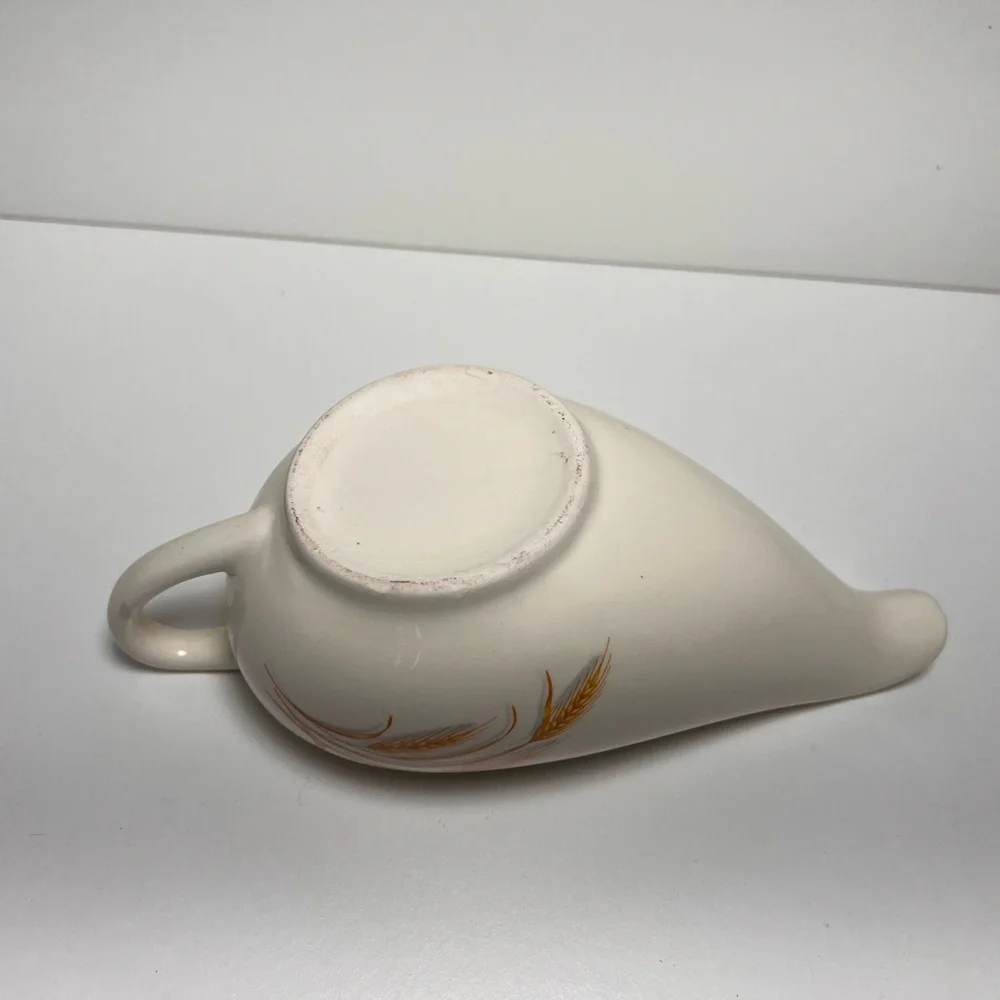 3/$25 SALE! Vintage Homer Laughlin Golden Wheat Cream Gravy‎ Boat with Creamer